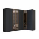 Ver imagem 2 de Roupeiro Modulado Ravi Mdf 9 Portas Reflecta 323x232,2cm Grafitto 1110
