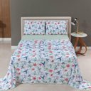 Ver imagem 2 de Jogo Cama Lençol Casa Scarpa Sonnet Casal Padrão Malha Estampada Algodão 4 Peças - Beija Flor -