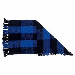 Kit Jogo de Cozinha de Algodão 3 Peças - Azul com Preto - 3