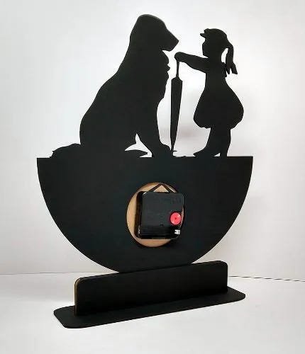 Relógio de Mesa ou Parede A Menina E Seu Cão Linha Pet - 2