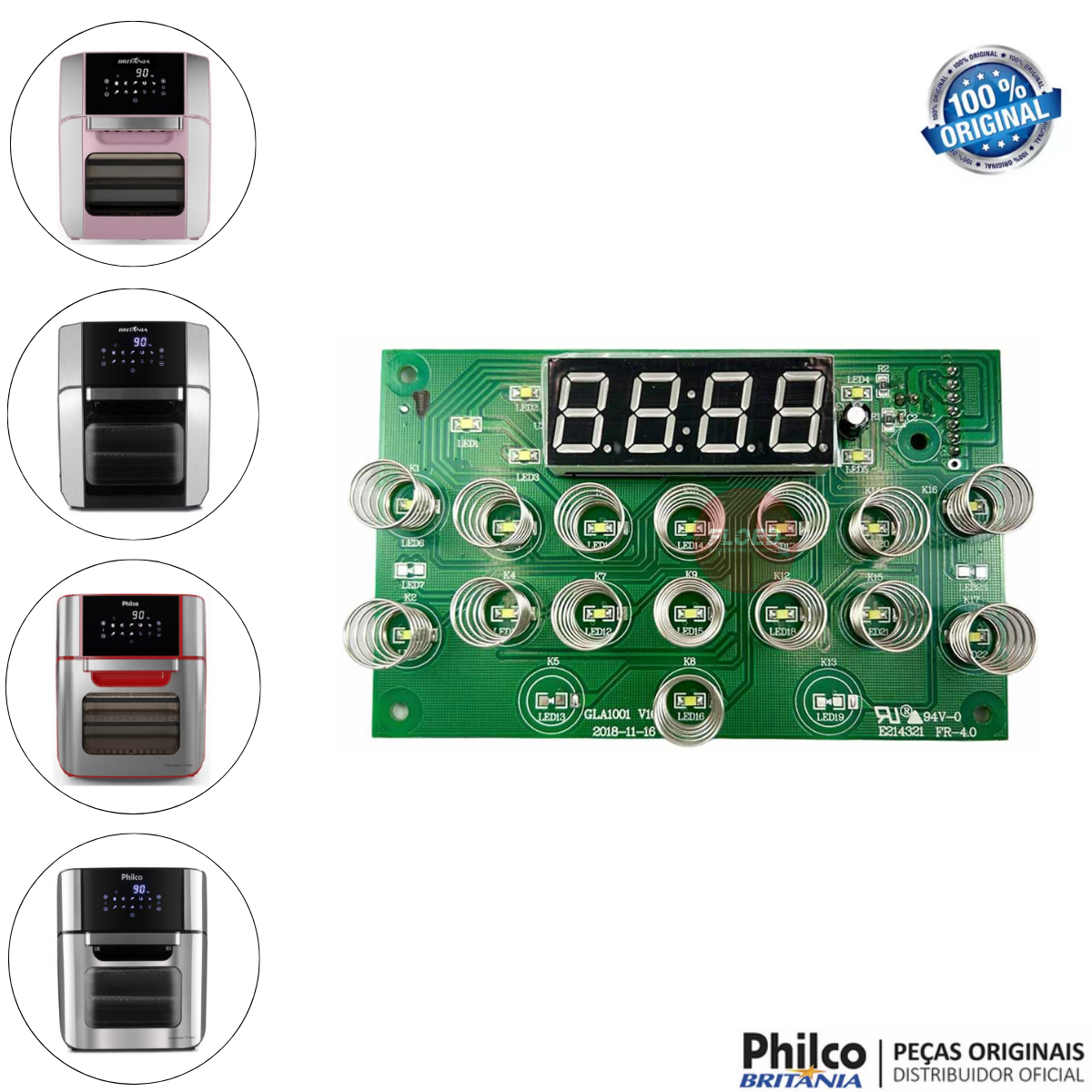 Placa Pci Display Fritadeira Air Fry Oven Pfr/brf2100 Philco - 2