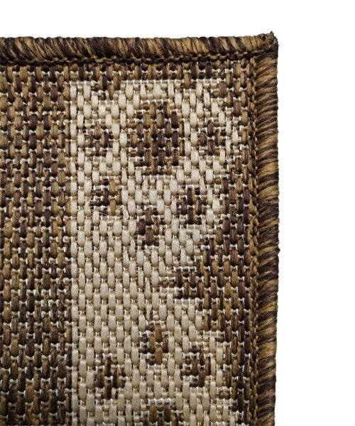 Kit ou Jogo de Tapetes para Cozinha Sisal com Antiderrapante 02 Peças - Tigela Marrom - 3