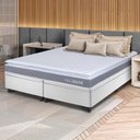 Ver imagem 1 de Conjunto Box Baú Branco Durban Cinza Espuma D28 Queen 158x198x64 - King House