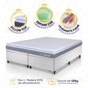 Ver imagem 4 de Conjunto Box Baú Branco Durban Cinza Espuma D28 Queen 158x198x64 - King House