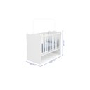 Ver imagem 3 de Berço Nuvem de Algodão Simples Grade Fixa Branco + Colchão para Quarto Infantil