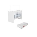 Ver imagem 1 de Berço Nuvem de Algodão Simples Grade Fixa Branco + Colchão para Quarto Infantil
