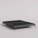 Ver imagem 7 de Cama Base Box Queen Unique Estrutura em Madeira Pés de Ferro Cinza Desk Design