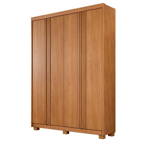 Guarda Roupa Lisboa Ripado 4 Portas Benetil:cinamomo