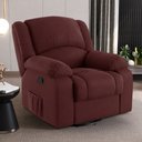 Ver imagem 2 de Poltrona do Papai Reclinável Sala de Cinema Barcelona Glider Manual Giratória Usb Veludo Vinho G23 e