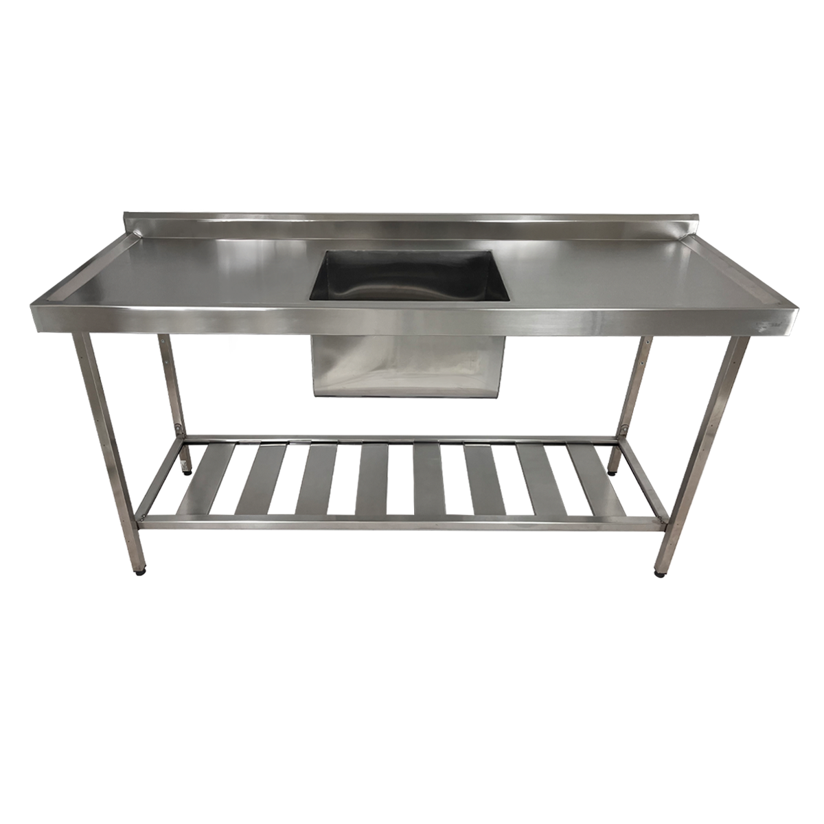 Pia Aço Inox Industrial 150x60x90 Cm Cuba Centralizada Nortinox - 2