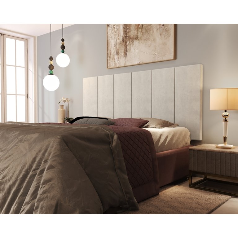Painel Cabeceira de Cama Box Milão Casal 1,40 Suede Nude - Comprar Moveis em Casa Painel Cabeceira de Cama Box Milão Casal 1,40 Suede Nude - Comprar Moveis em Casa