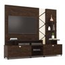 Home para Tv Cross Noce com Off White - Móveis Lukaliam - 3