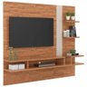Painel Bancada Suspensa para TV até 50 Polegadas Cross Amêndoa/Off White - Lukaliam Móveis - 2