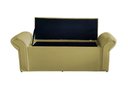 Ver imagem 4 de Kit Dubaí Cabeceira de Cama Box Casal e Recamier Baú Solteiro 90 Cm Suede Bege do Lar Móveis