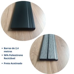 Rodapé Poliestireno Frisado Santa Luzia 3457 - 2,4mx10cm - 2 Rodapé Poliestireno Frisado Santa Luzia 3457 - 2,4mx10cm - 2