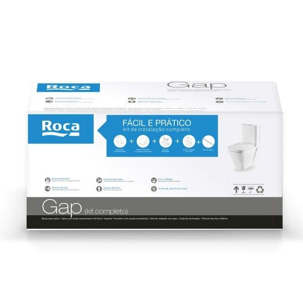 Conjunto  Vaso Sanitário com Caixa Acoplada e Assento Soft Close Gap Roca - 2