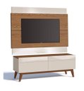 Ver imagem 1 de Rack com Painel Classic com 2 Gavetas 1.4 Freijó com Off White - Imcal Móveis