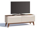 Ver imagem 6 de Rack com Painel Classic com 2 Gavetas 1.4 Freijó com Off White - Imcal Móveis