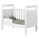 Ver imagem 3 de Guarda Roupa Flocos com Cômoda Life Berço Americano Soninho Branco Acetinado Colchão Americano Sleep