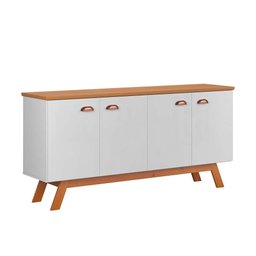 Buffet 4 Portas Branco com Amêndoa Atlanta Móveis - 4
