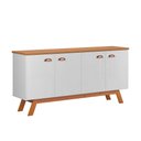 Ver imagem 4 de Buffet 4 Portas Branco com Amêndoa Atlanta Móveis