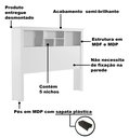 Ver imagem 4 de Cabeceira de Casal Branco Havana Tebarrot Móveis