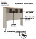 Ver imagem 4 de Cabeceira de Casal Off White com Amêndoa Havana Tebarrot Móveis
