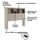 Ver imagem 4 de Cabeceira de Casal Off White com Amêndoa Havana Tebarrot Móveis