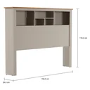 Ver imagem 3 de Cabeceira de Casal Off White com Amêndoa Havana Tebarrot Móveis