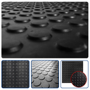 Ver imagem 2 de Piso Emborrachado Moeda Preto 3mm X Larg 100cm X 100cm