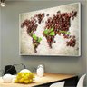 Quadro Mapa Mundi Cafe Coffee:150x100/PRETA - 7