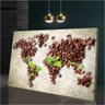 Quadro Mapa Mundi Cafe Coffee:150x100/PRETA - 1