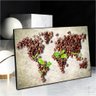 Quadro Mapa Mundi Cafe Coffee:150x100/PRETA - 3