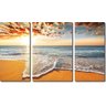 Quadro Decorativo Paisagem Praia 3 Peças M8 - 1