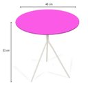 Ver imagem 2 de Mesa Lateral Apoio Melissa Color (40x53h) Pé Bco/Lilás