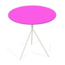 Ver imagem 1 de Mesa Lateral Apoio Melissa Color (40x53h) Pé Bco/Lilás