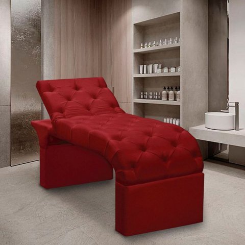 Maca Estofada Estética Cílios Regulável Spa Veludo Ana Clara:vermelho