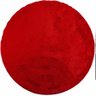 Tapete Redondo 2,00m Quarto Sala Escritório Pelo Macio.:Vermelho - 1