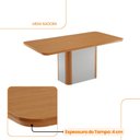 Ver imagem 2 de Mesa de Jantar Isadora 180cm Tampo Mdf Canto Copo Moderna Mobília