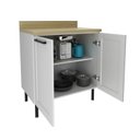 Ver imagem 4 de Armário de Cozinha Balcão 80cm C/tampo e 2 Portas 100% Mdf Phoenix Móvel na Caixa