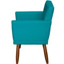 Ver imagem 4 de Kit 2 Poltronas Decorativa para Sala Recepção Beatriz Suede Cores Pé Palito Castanho