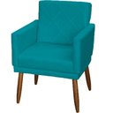Ver imagem 3 de Kit 2 Poltronas Decorativa para Sala Recepção Beatriz Suede Cores Pé Palito Castanho