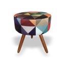 Ver imagem 3 de Kit Poltrona Decorativa Nina + Puff Redondo Suede Triângulo Pés Madeira Ms Decor