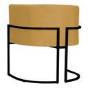 Ver imagem 2 de Kit 2 Poltronas Decorativa Sala de Estar Luana Base Preta Veludo Mostarda - Montanaris Decor Md Mont