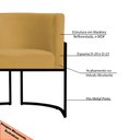 Ver imagem 5 de Kit 2 Poltronas Decorativa Sala de Estar Luana Base Preta Veludo Mostarda - Montanaris Decor Md Mont
