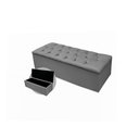 Ver imagem 3 de Kit Cabeceira + Calçadeira Baú Mirage King Size 195cm Suede - Ecotec Decor:Cinza