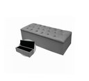 Ver imagem 3 de Kit Cabeceira + Calçadeira Baú Mirage King Size 195cm Suede - Ecotec Decor:Cinza
