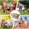 Cesto de Piquenique Expansivel Caixa Acampamento Balde de Gelo Organizador Porta Malas Vira Mesa Not - 7