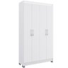 Armário Multiuso Organizador 4 Portas 8 Prateleiras Branco - 1