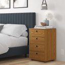 Ver imagem 2 de Mesa de Cabeceira Classic 4 Gavetas Freijó